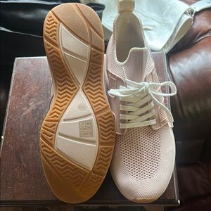 Tory Burch Light Pink Knit Sneakers